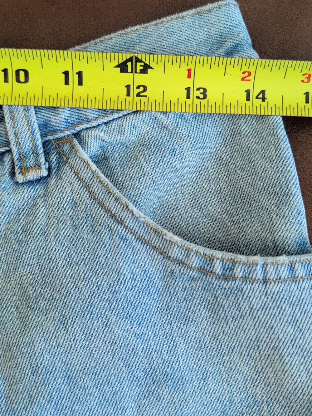 Vintage Bonjour Light Blue Distressed High-Waist Women's Jeans Size 8-10 - Picture 7 of 11